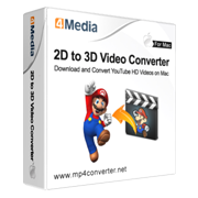 4Media 2D to 3D Video Converter for Mac