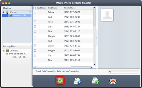 Backup Contacts from iphone to Mac