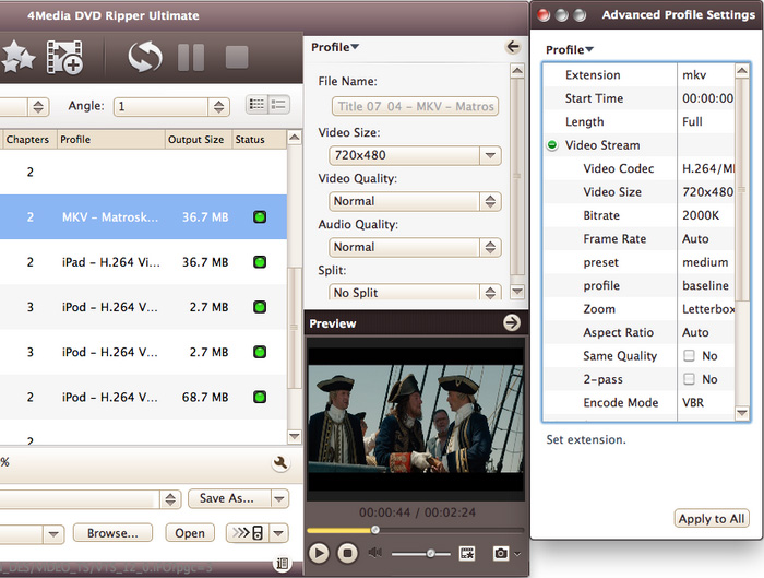 4Media DVD to Video for Mac